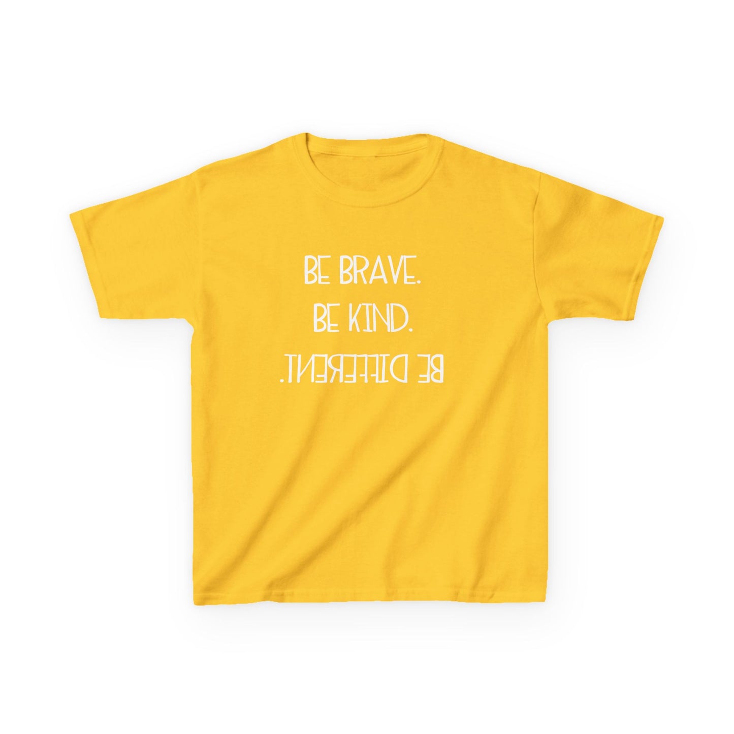 Be Brave Be Kind Kids Tee - Inspirational Heavy Cotton T-Shirt