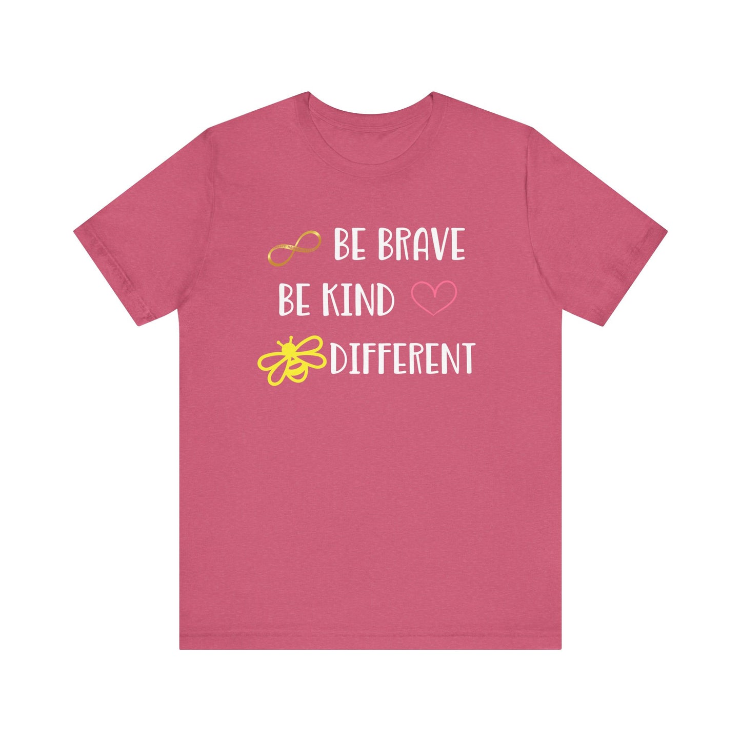Positive Vibes Unisex Jersey Tee with Heart & Infinity Design