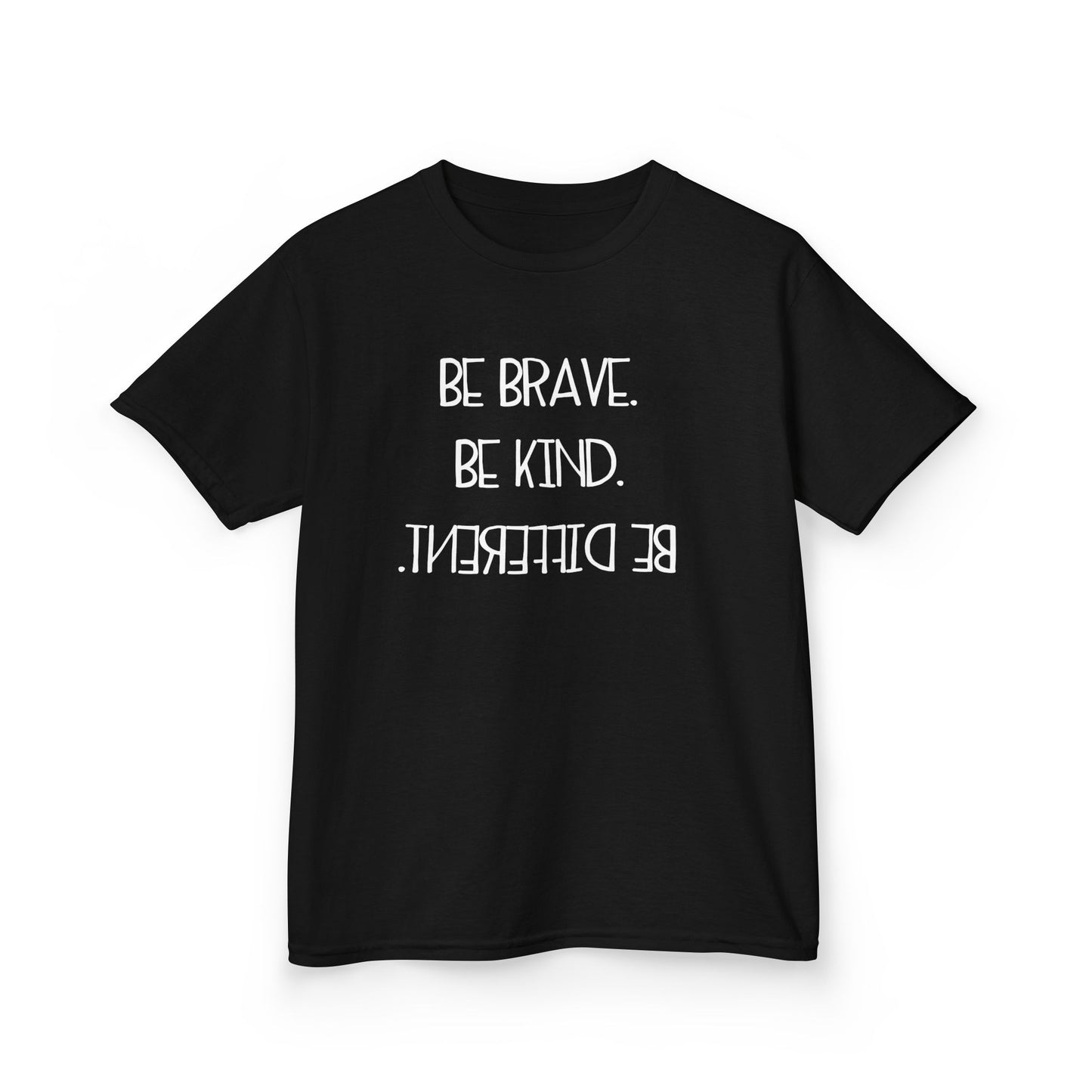 Be Brave Be Kind Kids Tee - Inspirational Heavy Cotton T-Shirt