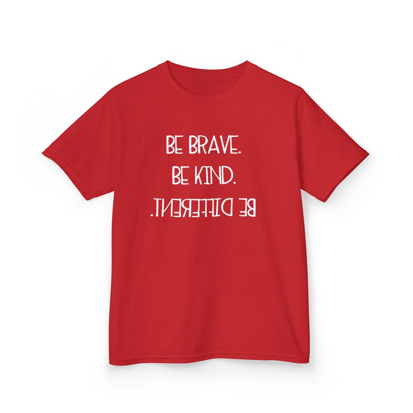 Be Brave Be Kind Kids Tee - Inspirational Heavy Cotton T-Shirt