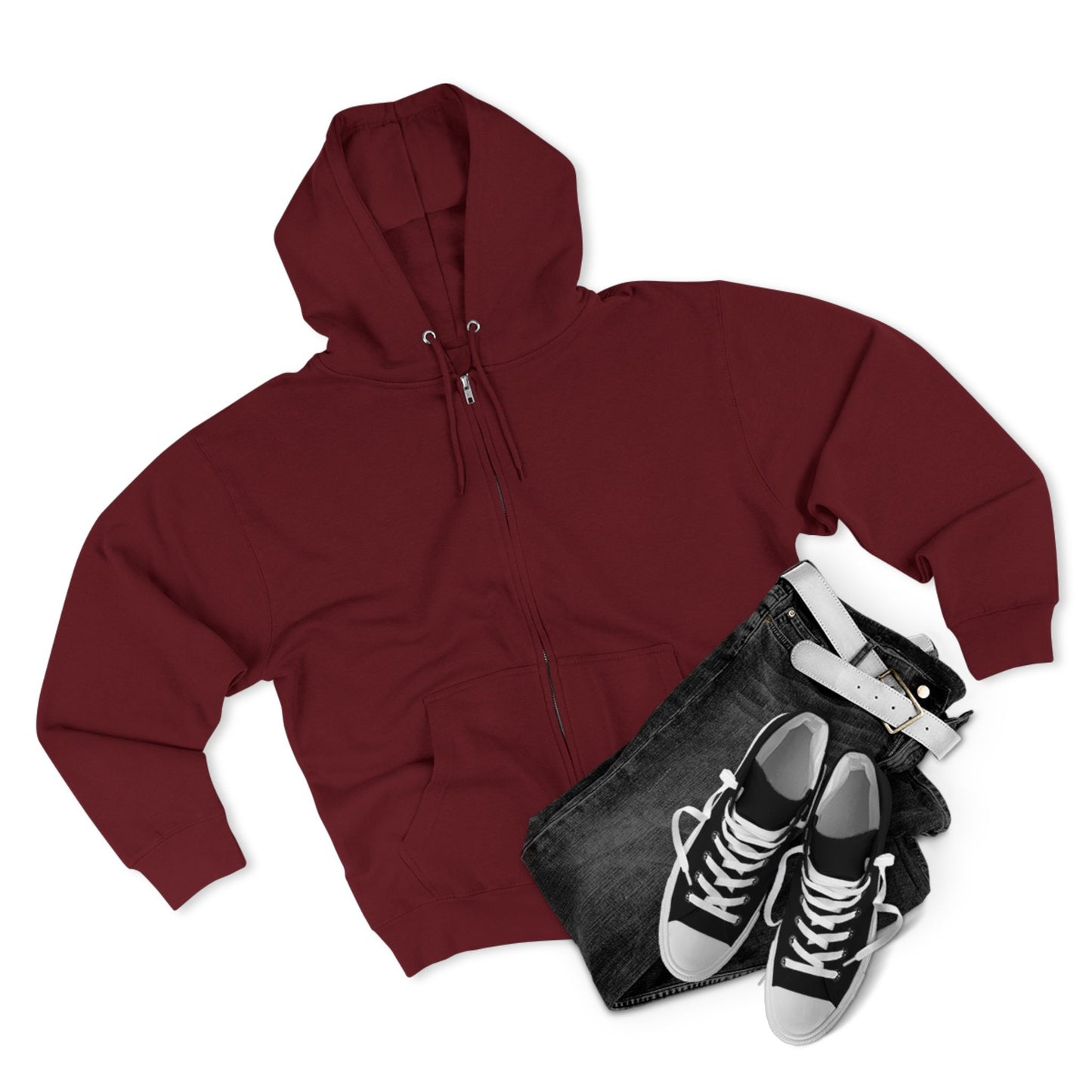 Unisex Zip Hoodie - Inspirational Message: Be Brave, Be Kind, Be Different