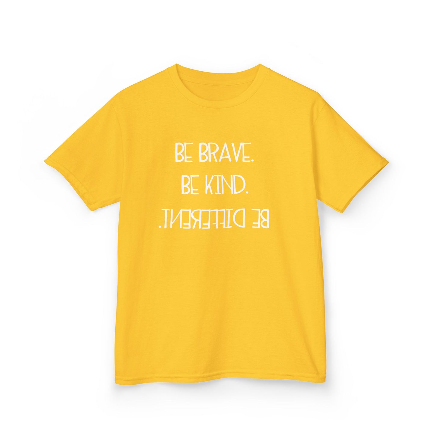 Be Brave Be Kind Kids Tee - Inspirational Heavy Cotton T-Shirt