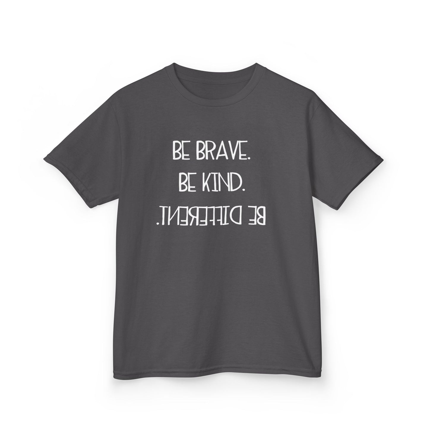 Be Brave Be Kind Kids Tee - Inspirational Heavy Cotton T-Shirt