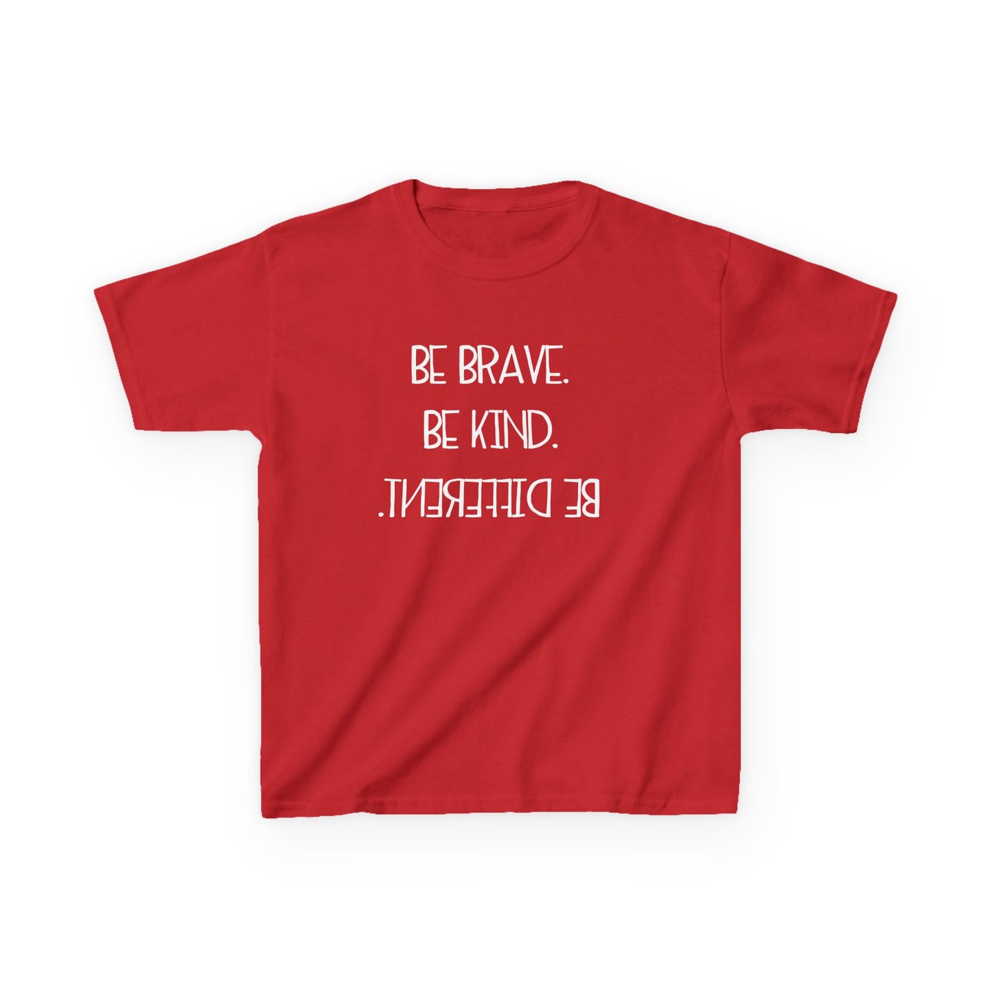 Be Brave Be Kind Kids Tee - Inspirational Heavy Cotton T-Shirt