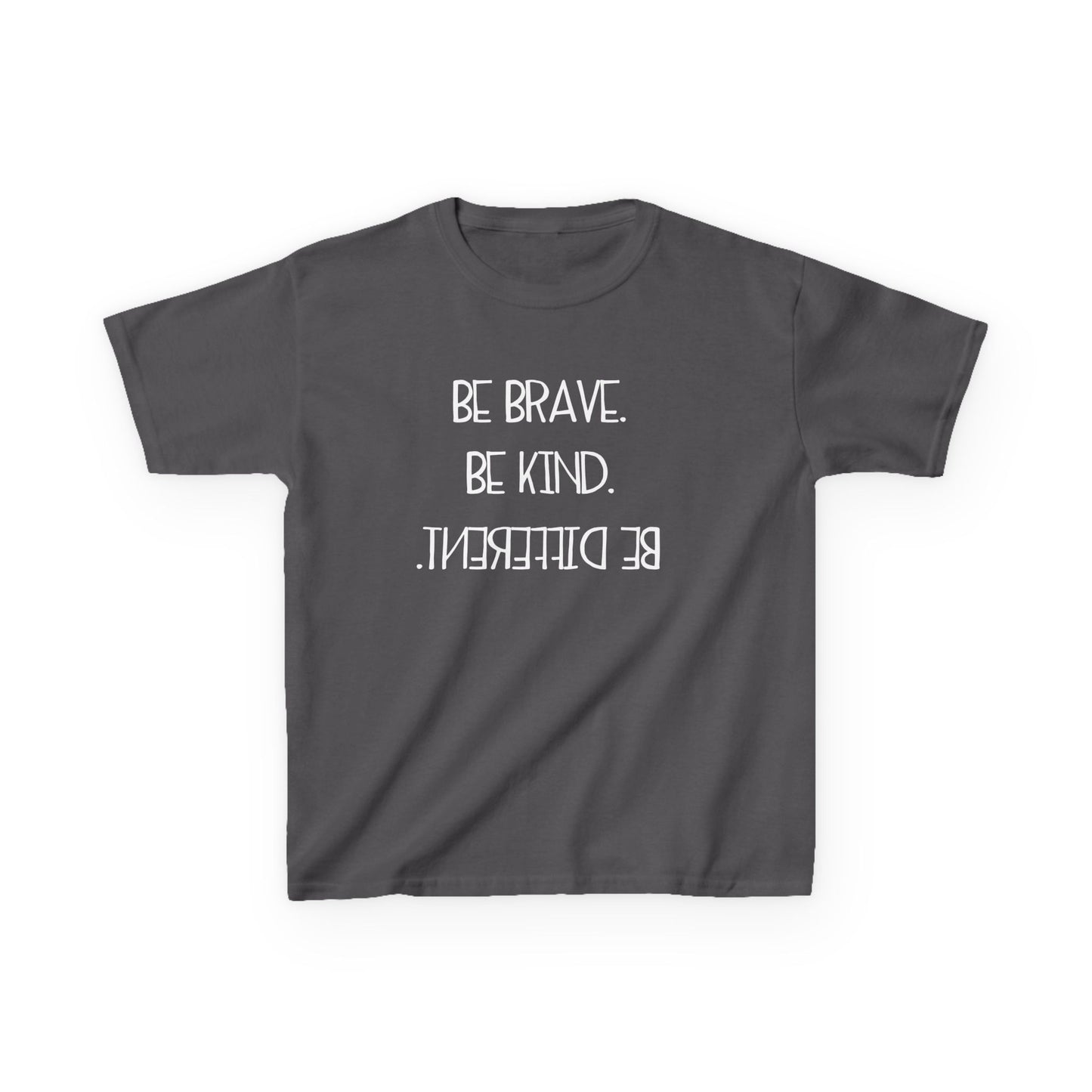 Be Brave Be Kind Kids Tee - Inspirational Heavy Cotton T-Shirt