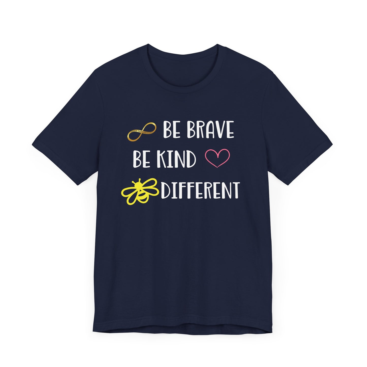 Positive Vibes Unisex Jersey Tee with Heart & Infinity Design