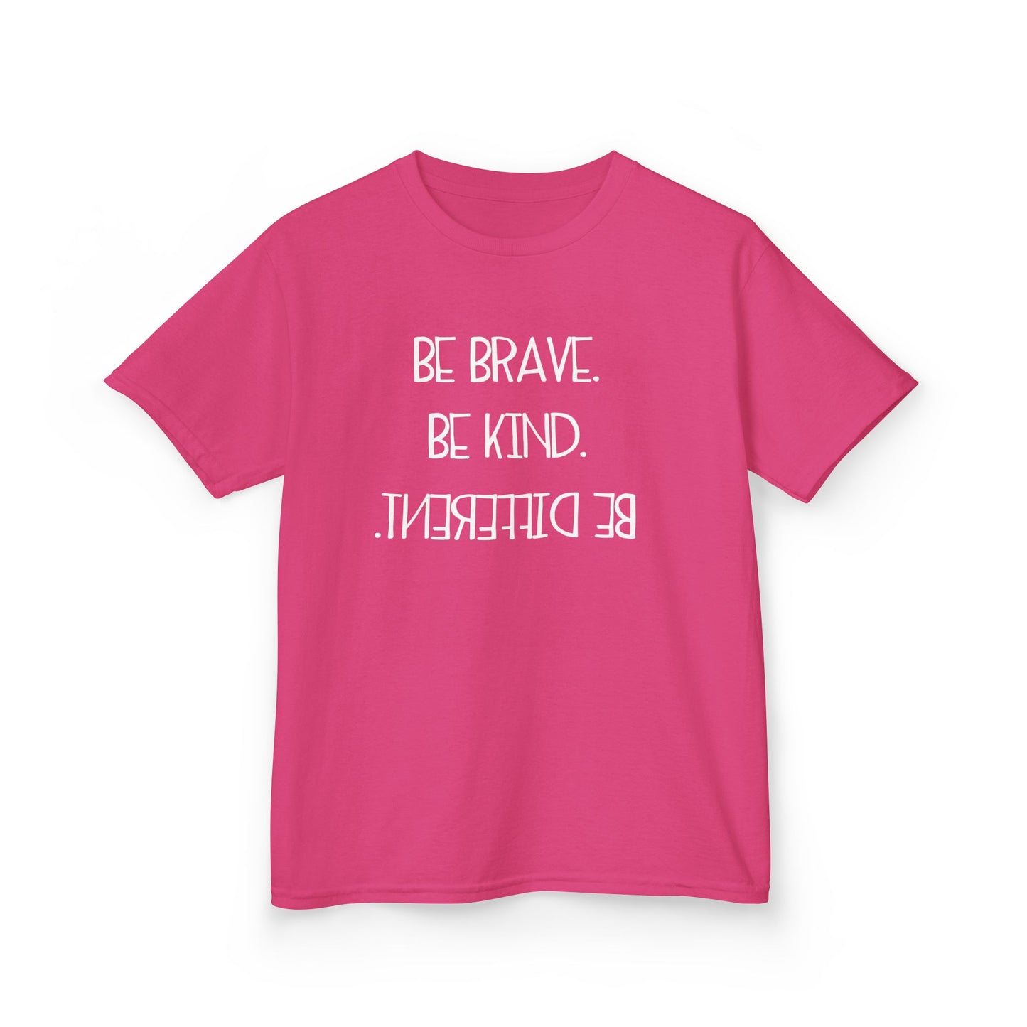 Be Brave Be Kind Kids Tee - Inspirational Heavy Cotton T-Shirt