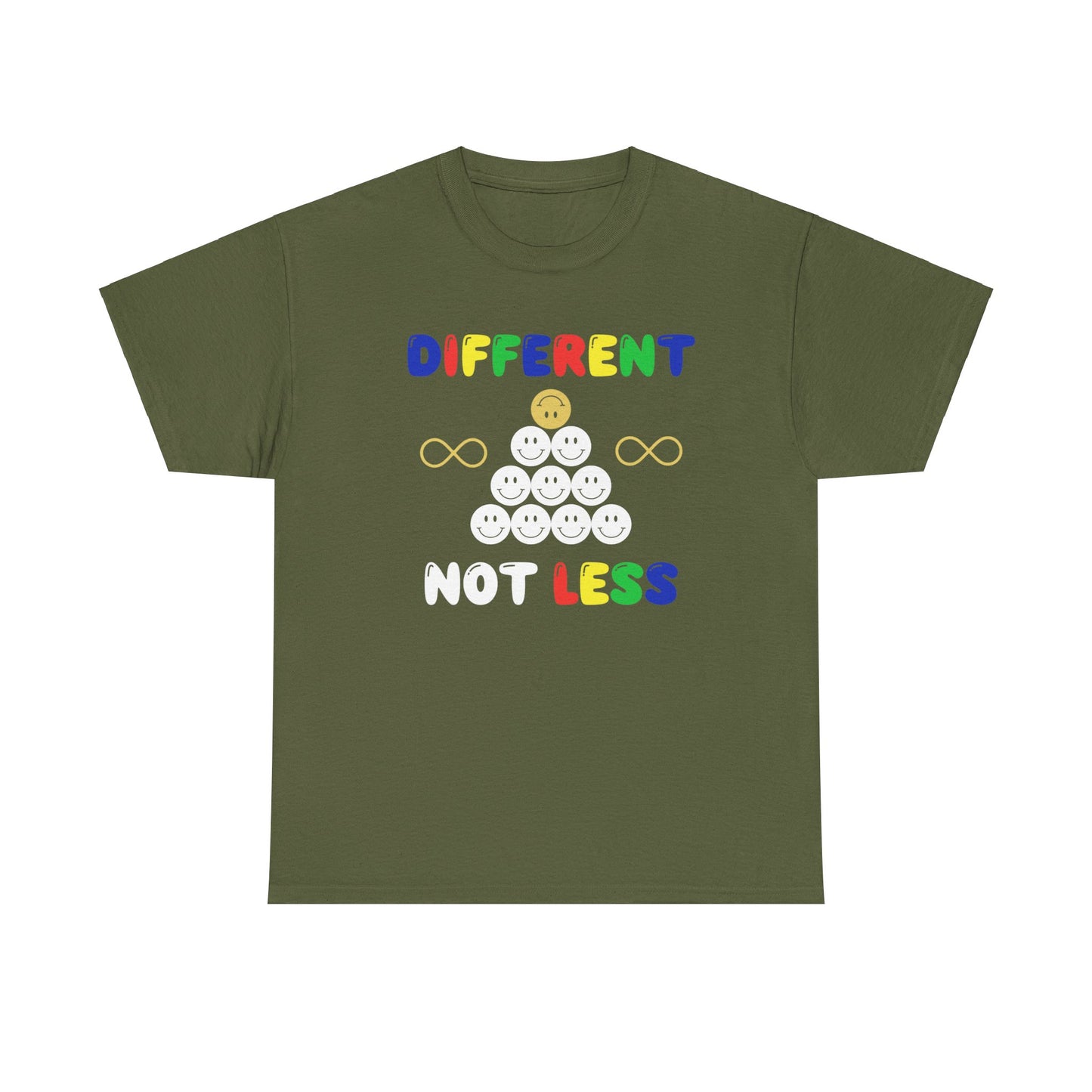 Different NOT Less Colorful (no hashtag) Unisex Heavy Cotton Tee