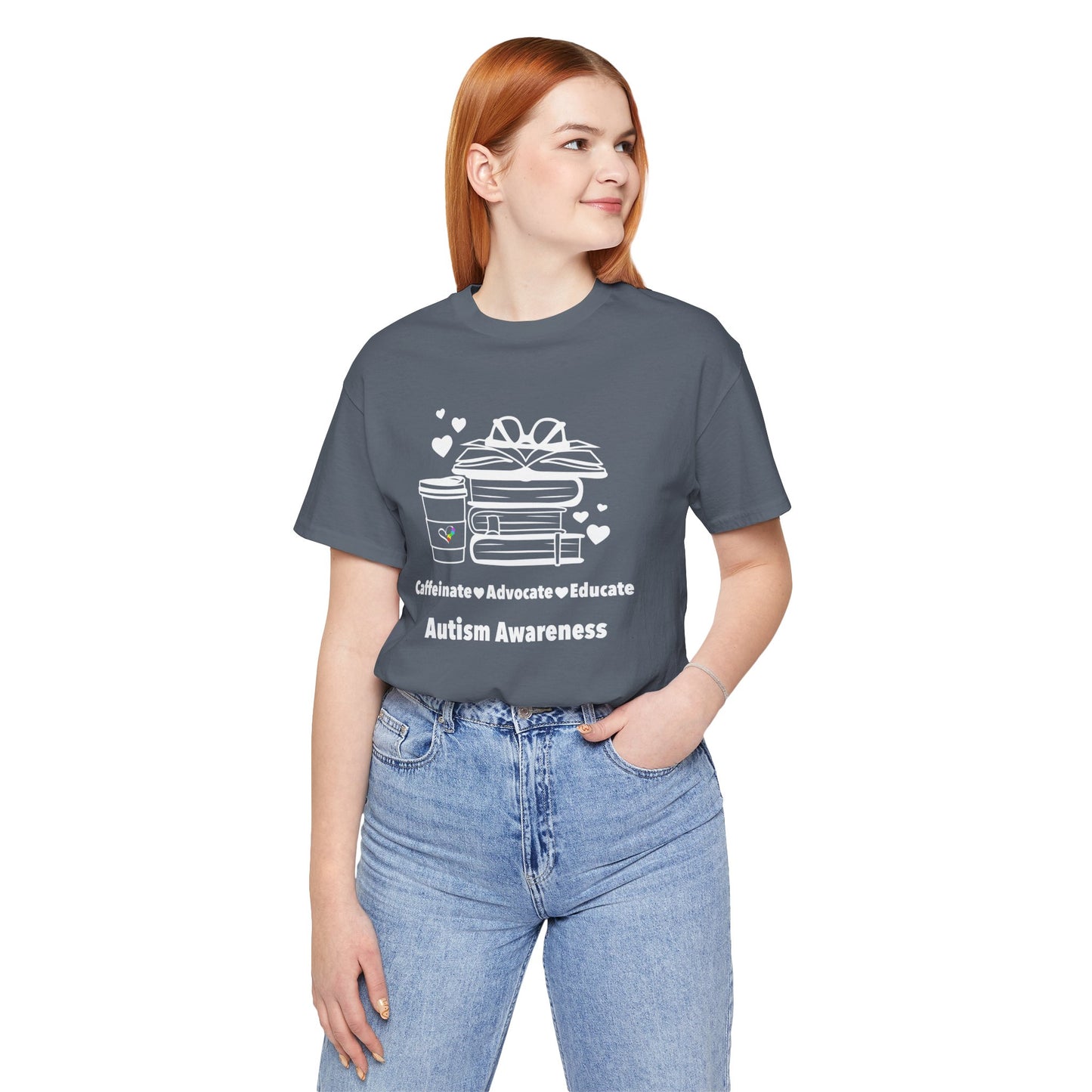 Caffeinate Advocate Educate Unisex Jersey Short Sleeve Tee