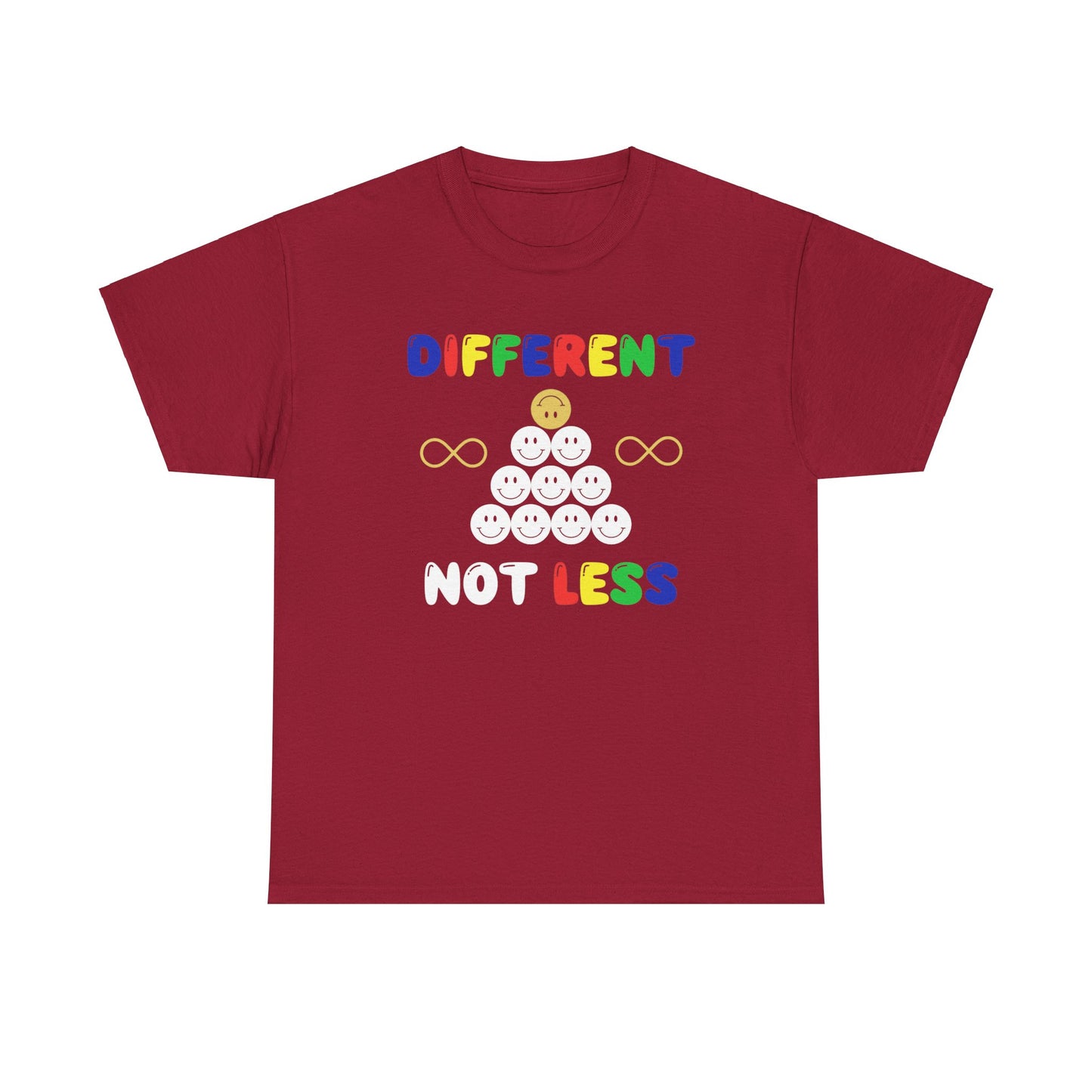 Different NOT Less Colorful (no hashtag) Unisex Heavy Cotton Tee