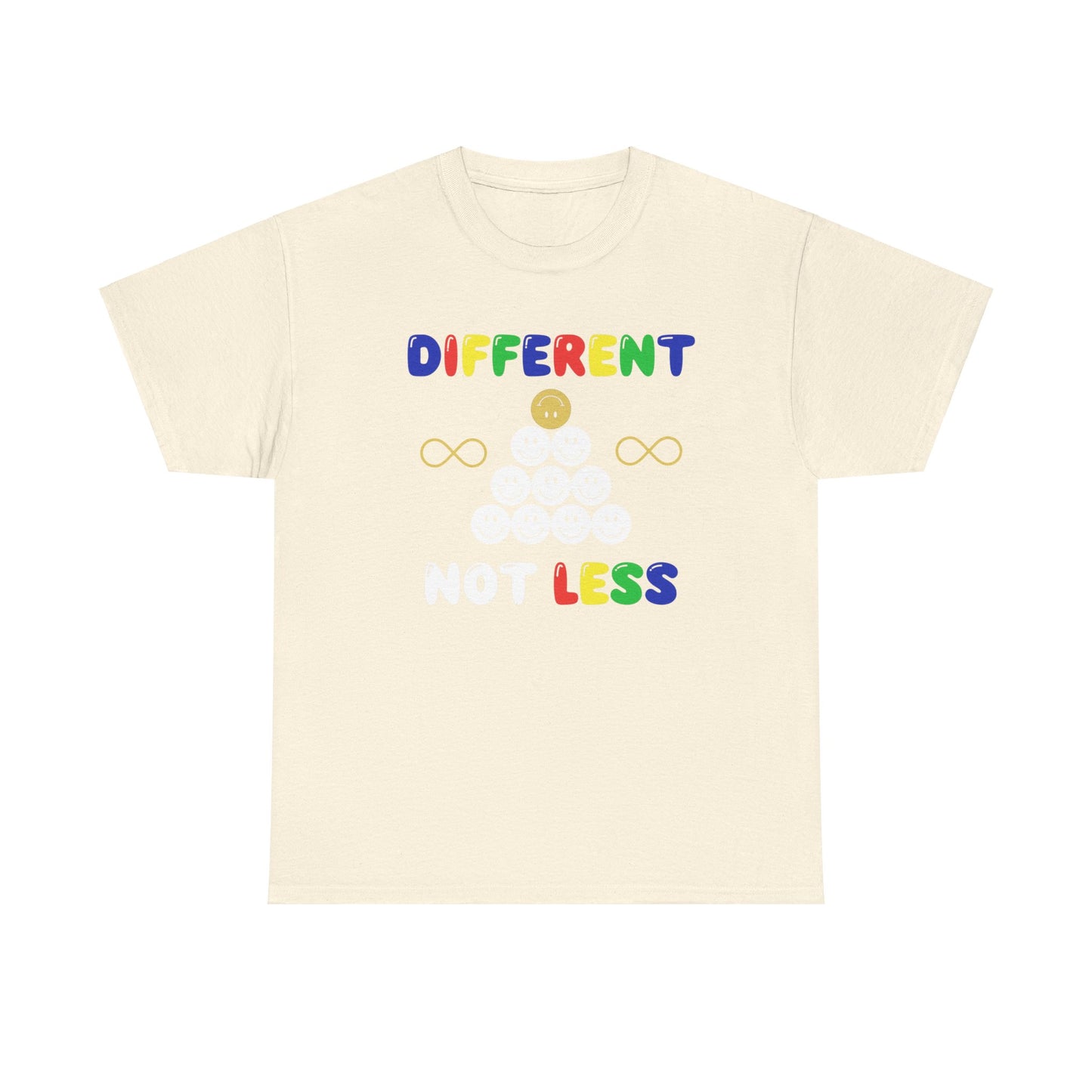 Different NOT Less Colorful (no hashtag) Unisex Heavy Cotton Tee