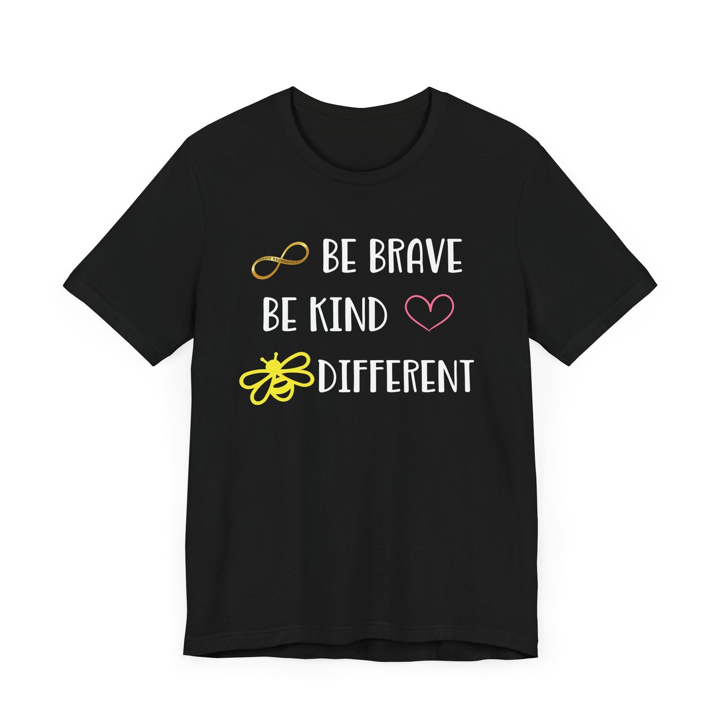 Positive Vibes Unisex Jersey Tee with Heart & Infinity Design