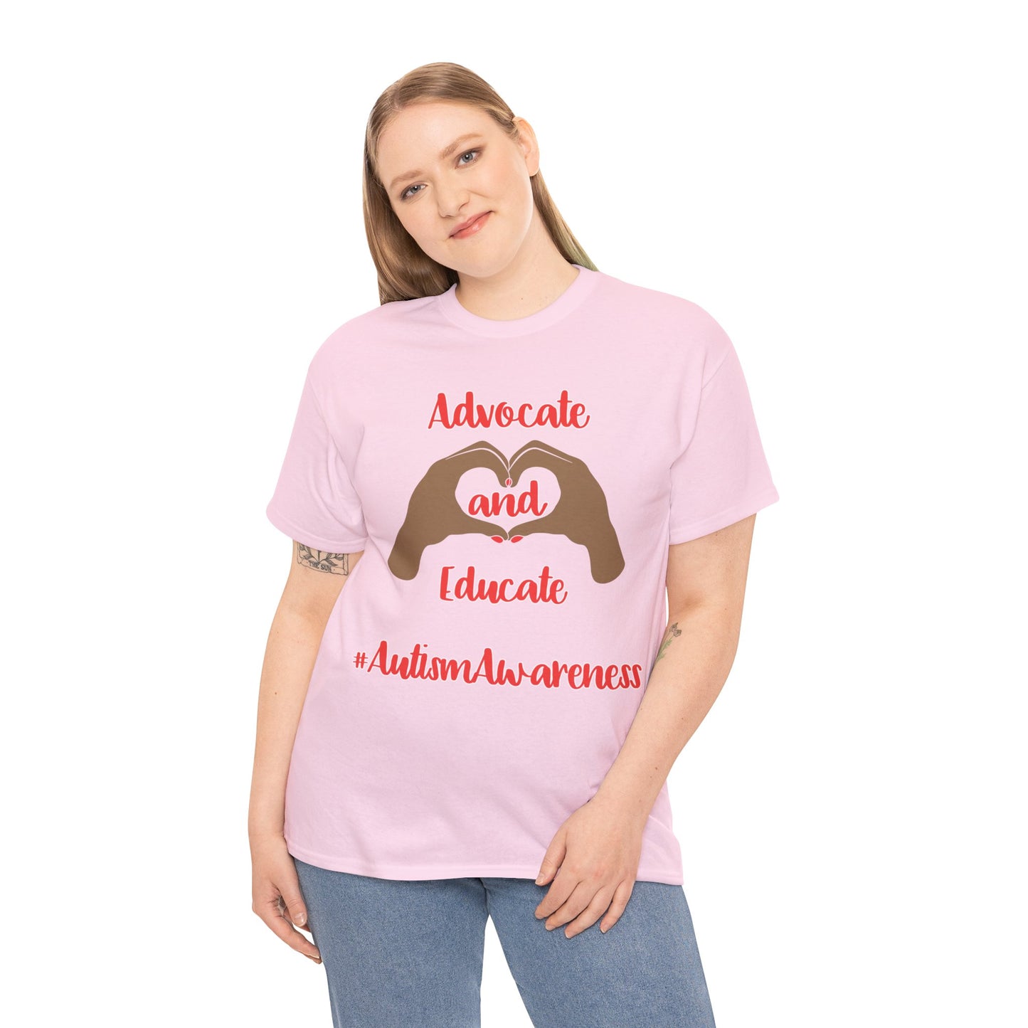 "Advocate and Educate" Unisex Heavy Cotton Tee