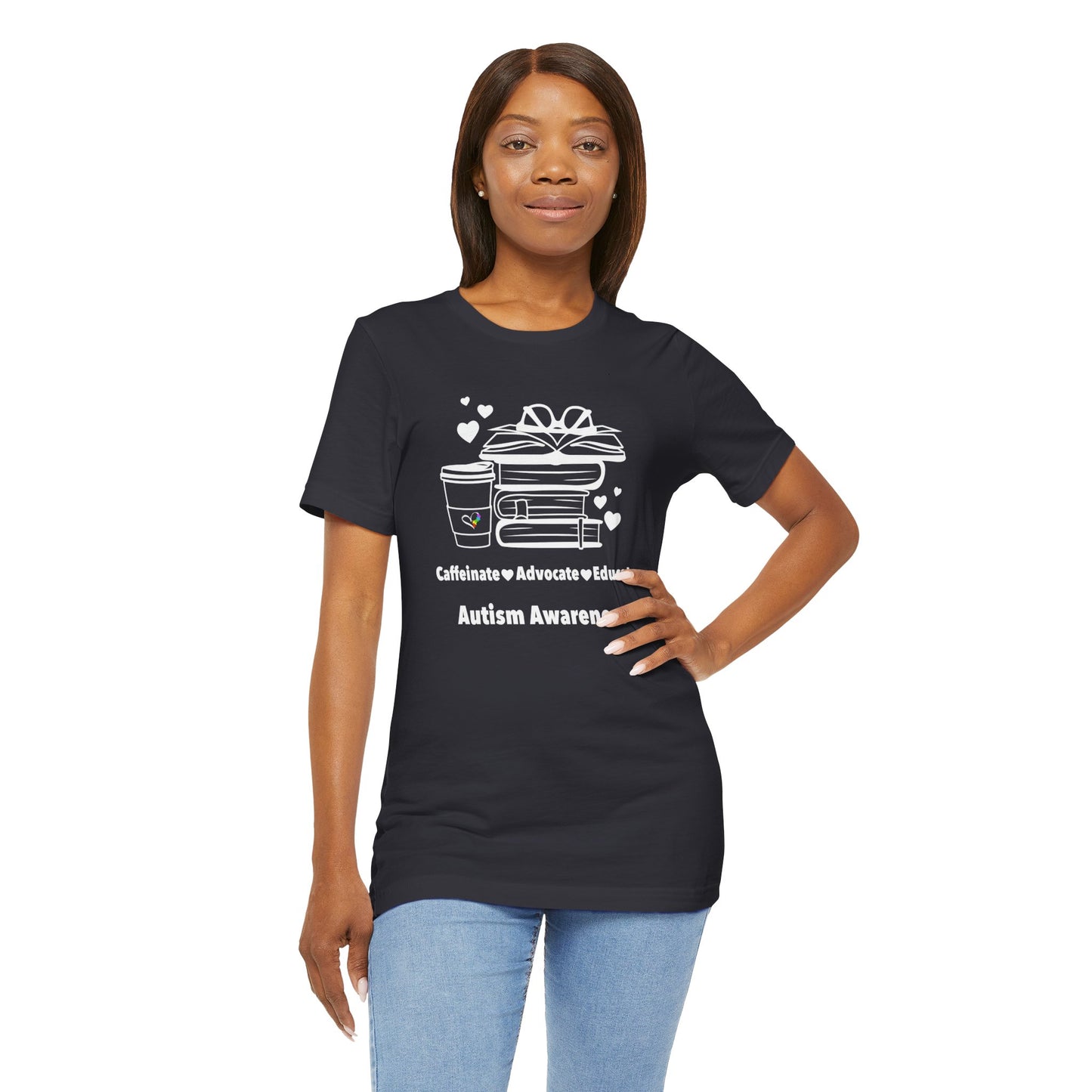 Caffeinate Advocate Educate Unisex Jersey Short Sleeve Tee