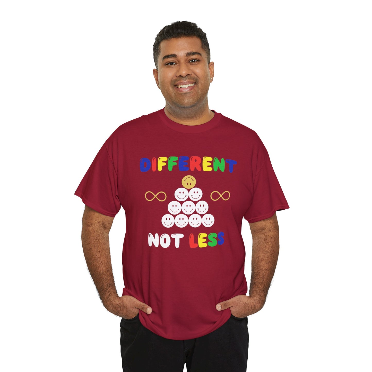 Different NOT Less Colorful (no hashtag) Unisex Heavy Cotton Tee