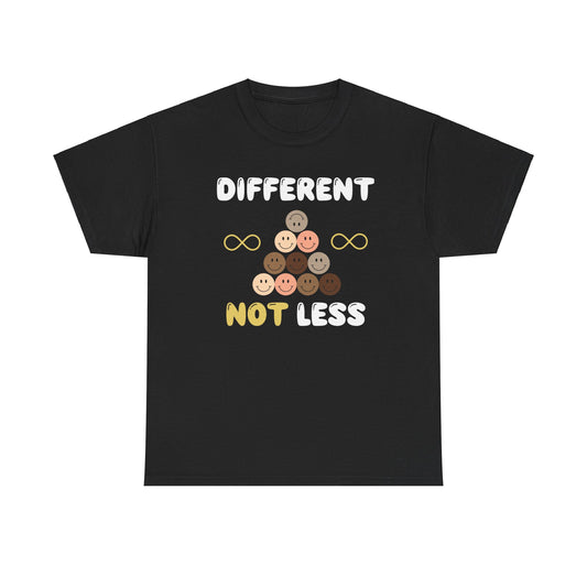 Different NOT Less (no hashtag) Unisex Heavy Cotton Tee