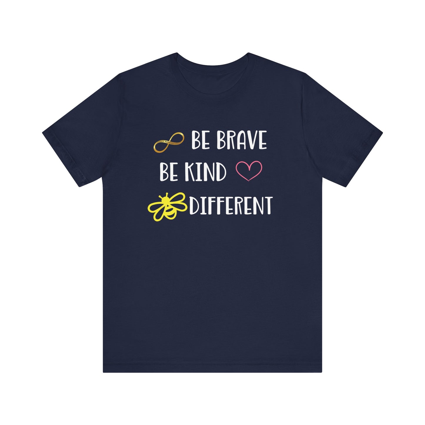 Positive Vibes Unisex Jersey Tee with Heart & Infinity Design