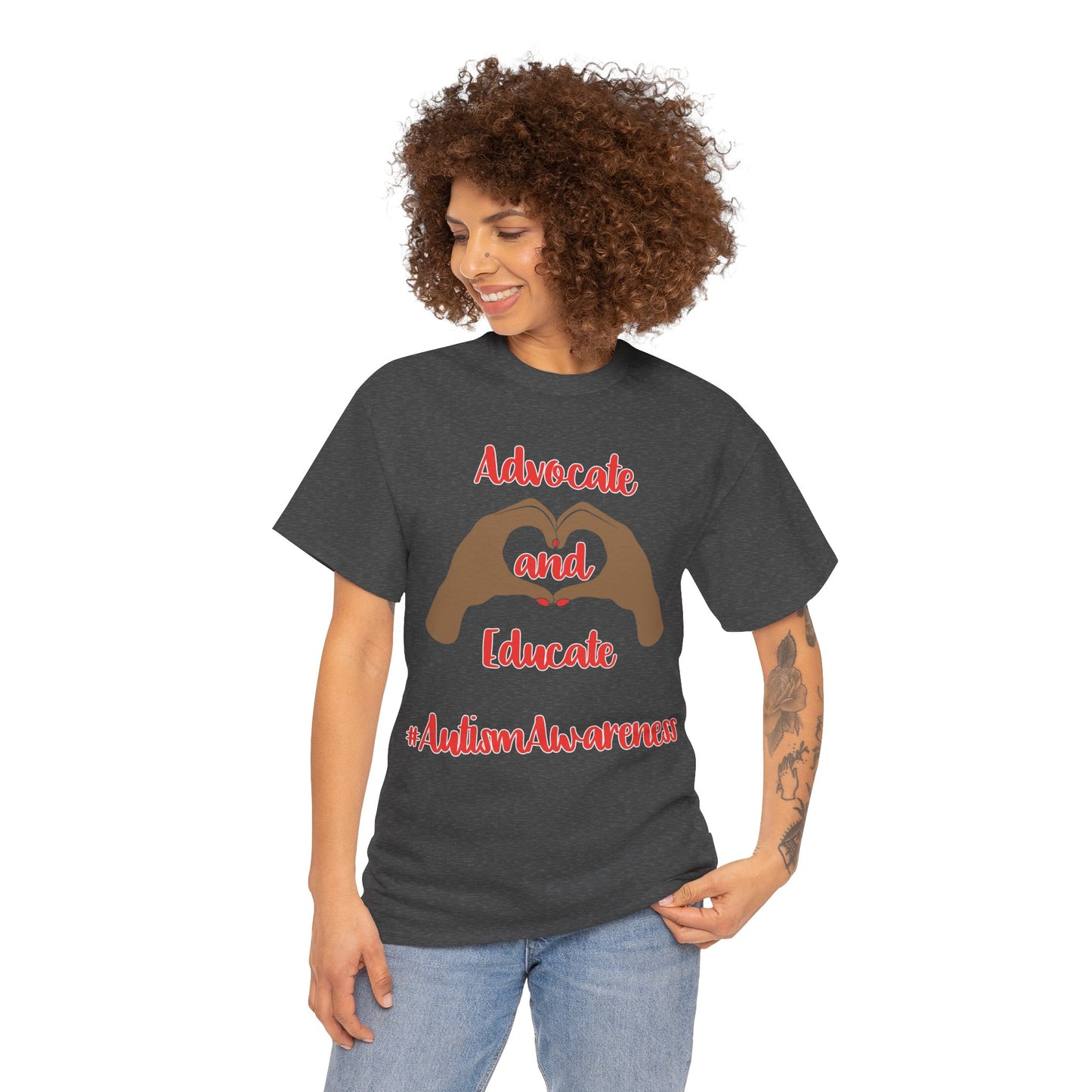 "Advocate and Educate" Unisex Heavy Cotton Tee