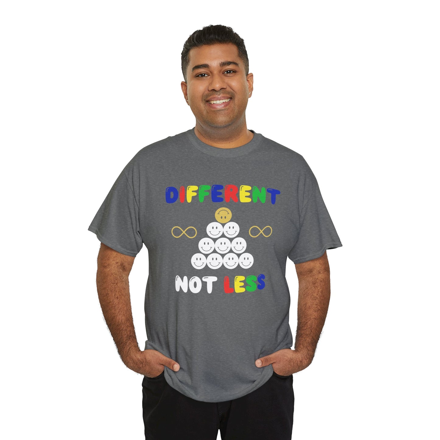 Different NOT Less Colorful (no hashtag) Unisex Heavy Cotton Tee