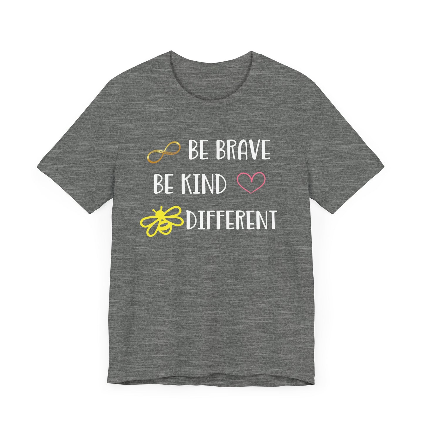 Positive Vibes Unisex Jersey Tee with Heart & Infinity Design