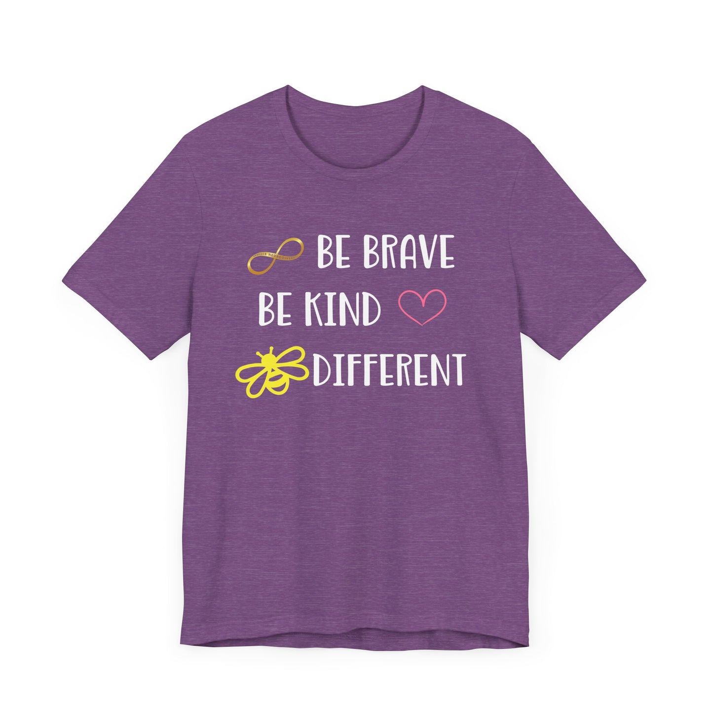 Positive Vibes Unisex Jersey Tee with Heart & Infinity Design