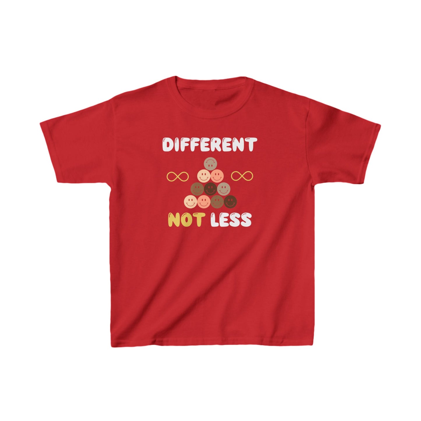 "Different NOT Less" Kids Heavy Cotton™ Tee