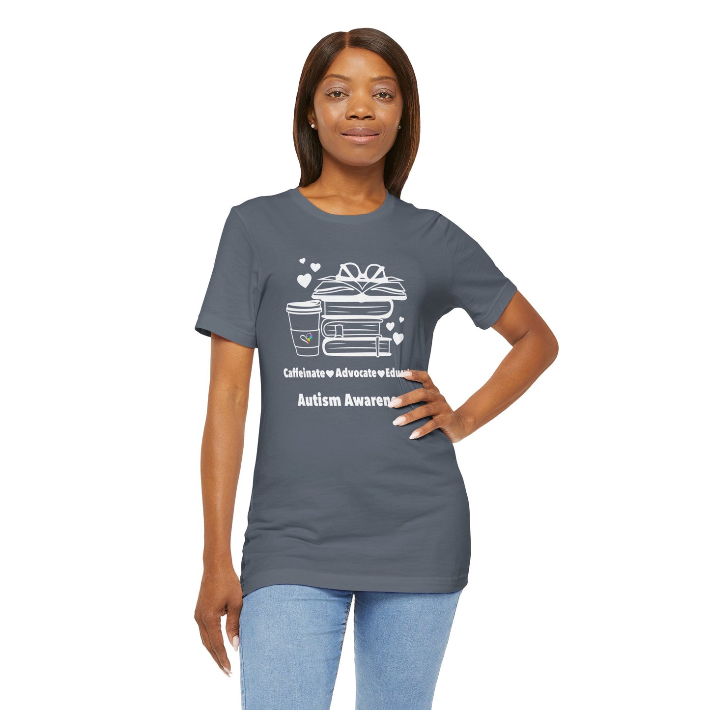 Caffeinate Advocate Educate Unisex Jersey Short Sleeve Tee