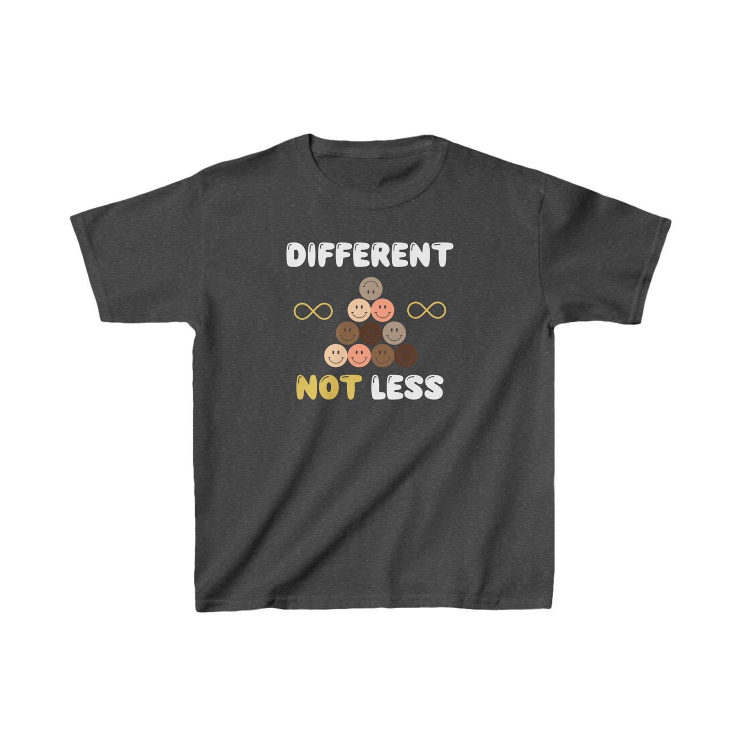 "Different NOT Less" Kids Heavy Cotton™ Tee