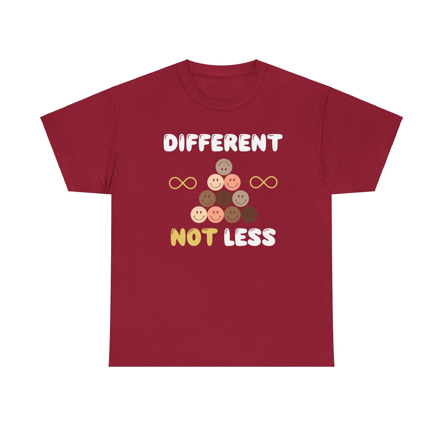 Different NOT Less (no hashtag) Unisex Heavy Cotton Tee