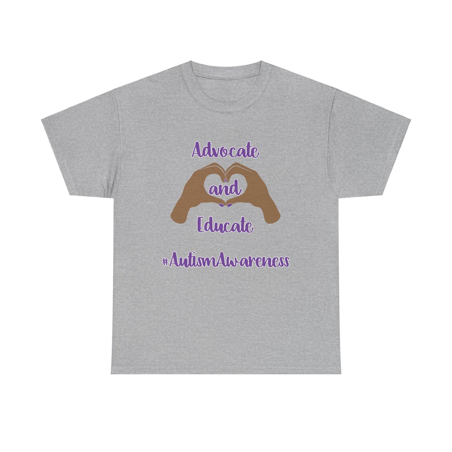 "Advocate and Educate"  Unisex Heavy Cotton Tee