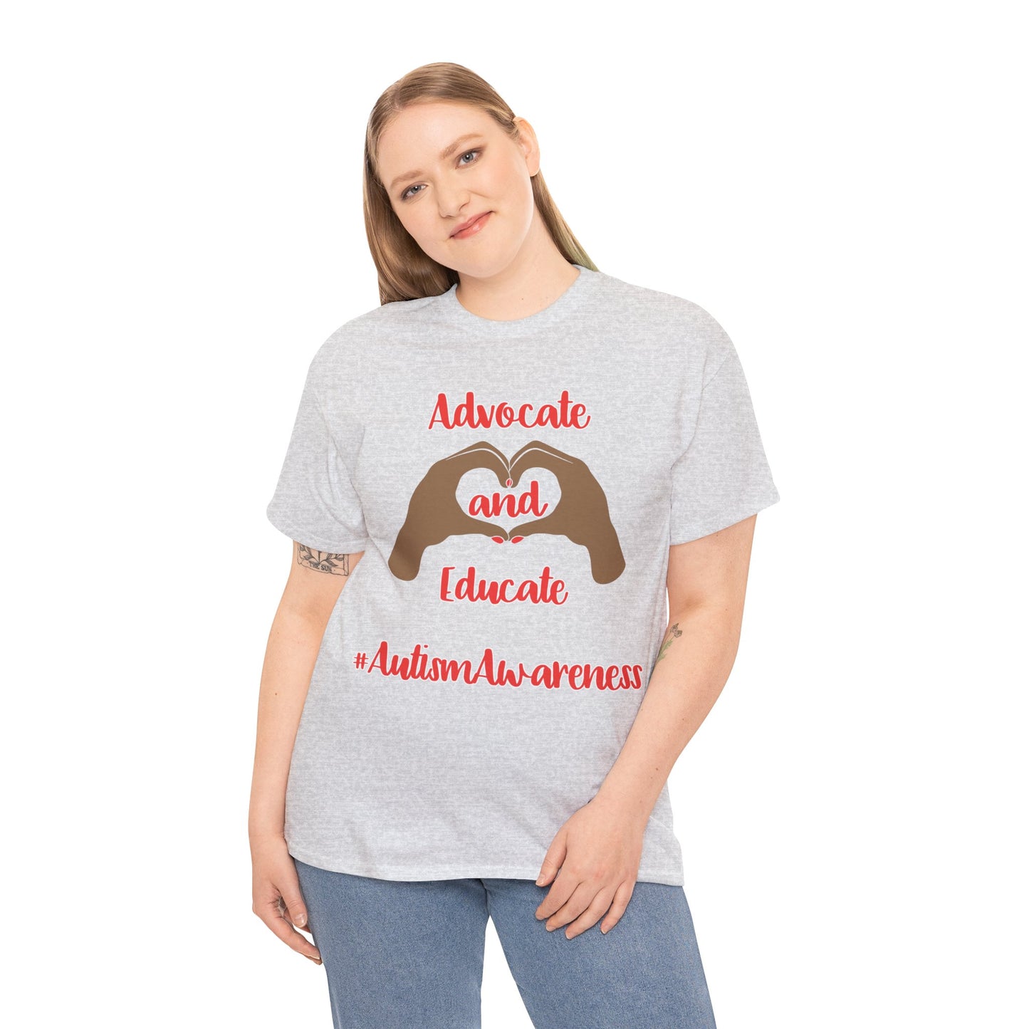 "Advocate and Educate" Unisex Heavy Cotton Tee