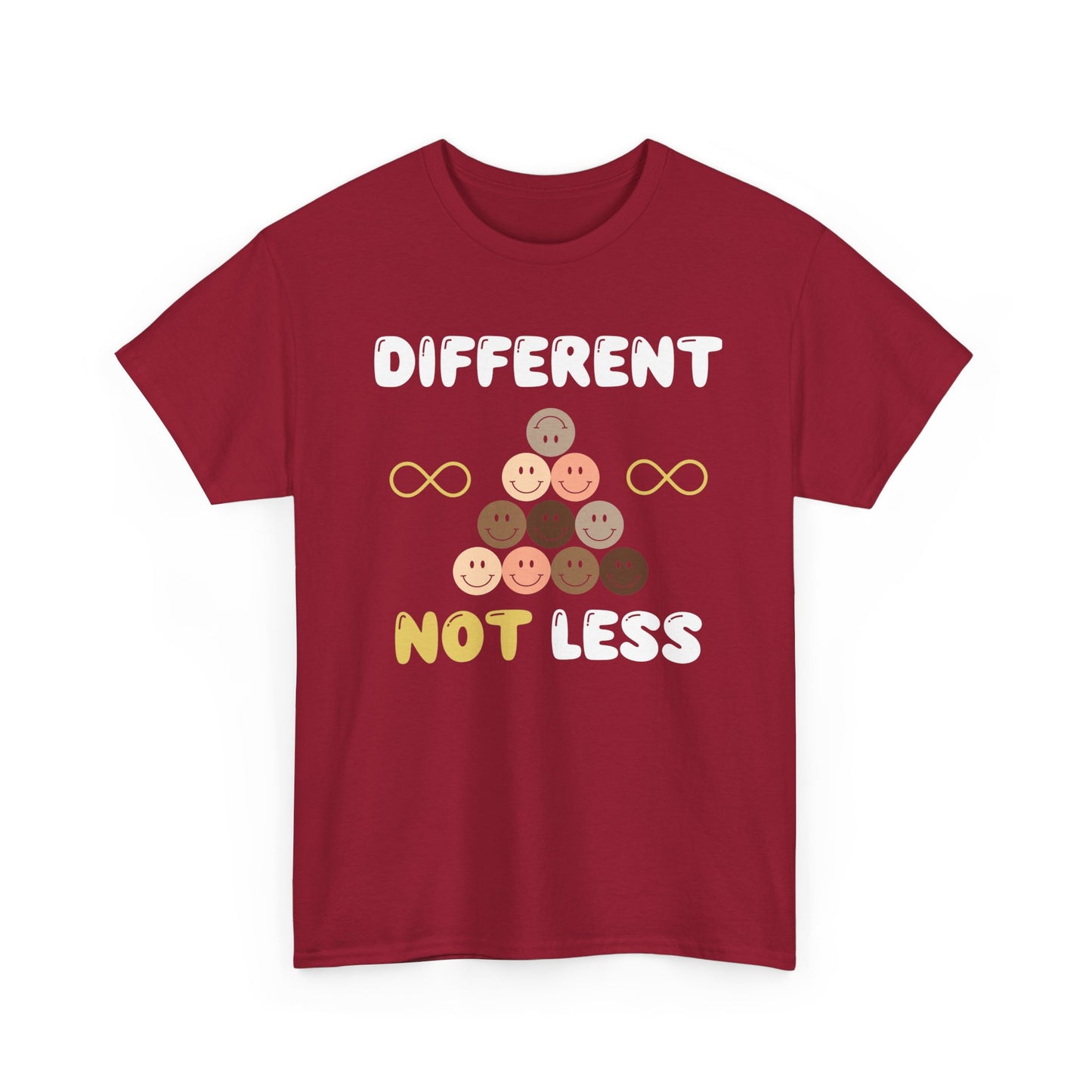 Different NOT Less (no hashtag) Unisex Heavy Cotton Tee