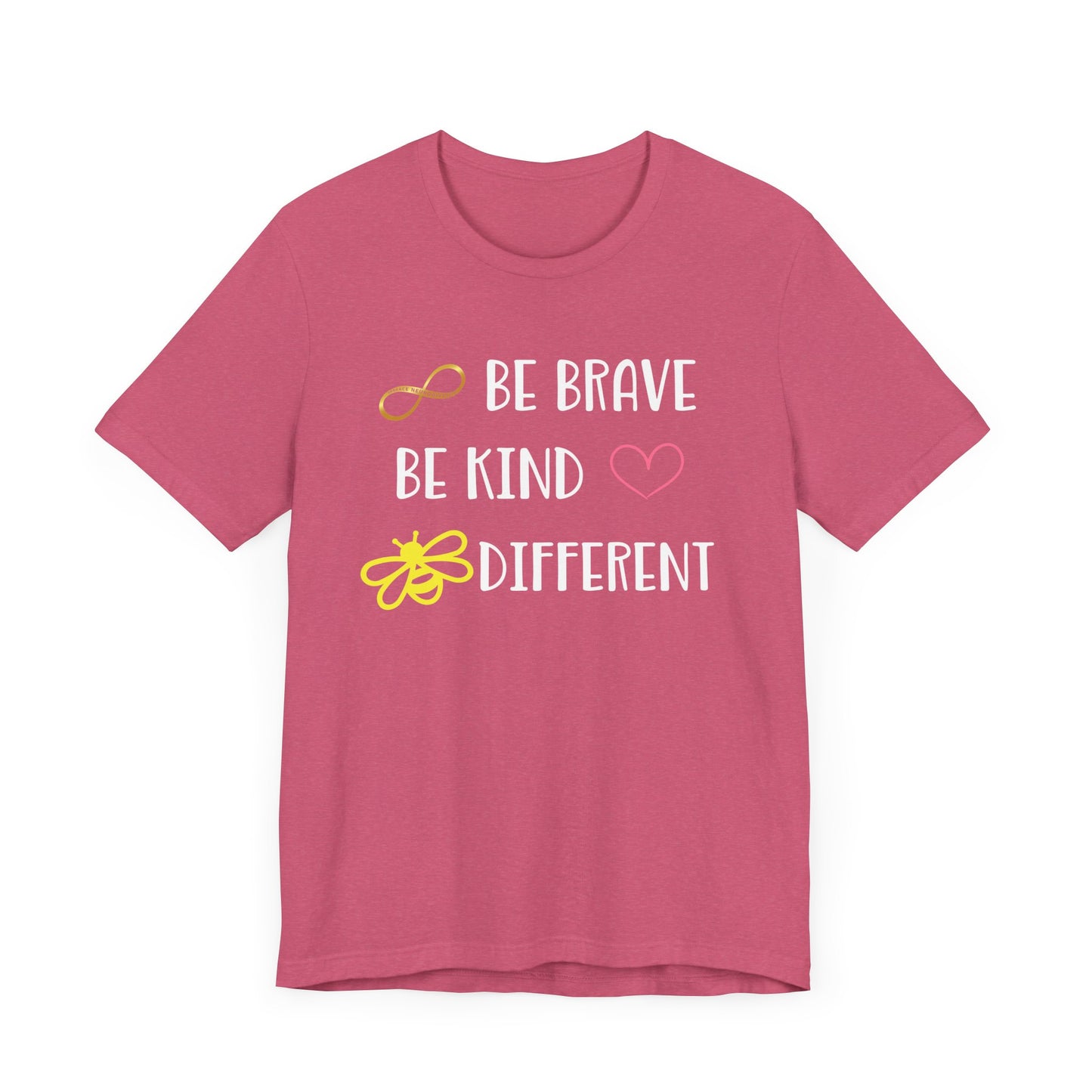 Positive Vibes Unisex Jersey Tee with Heart & Infinity Design