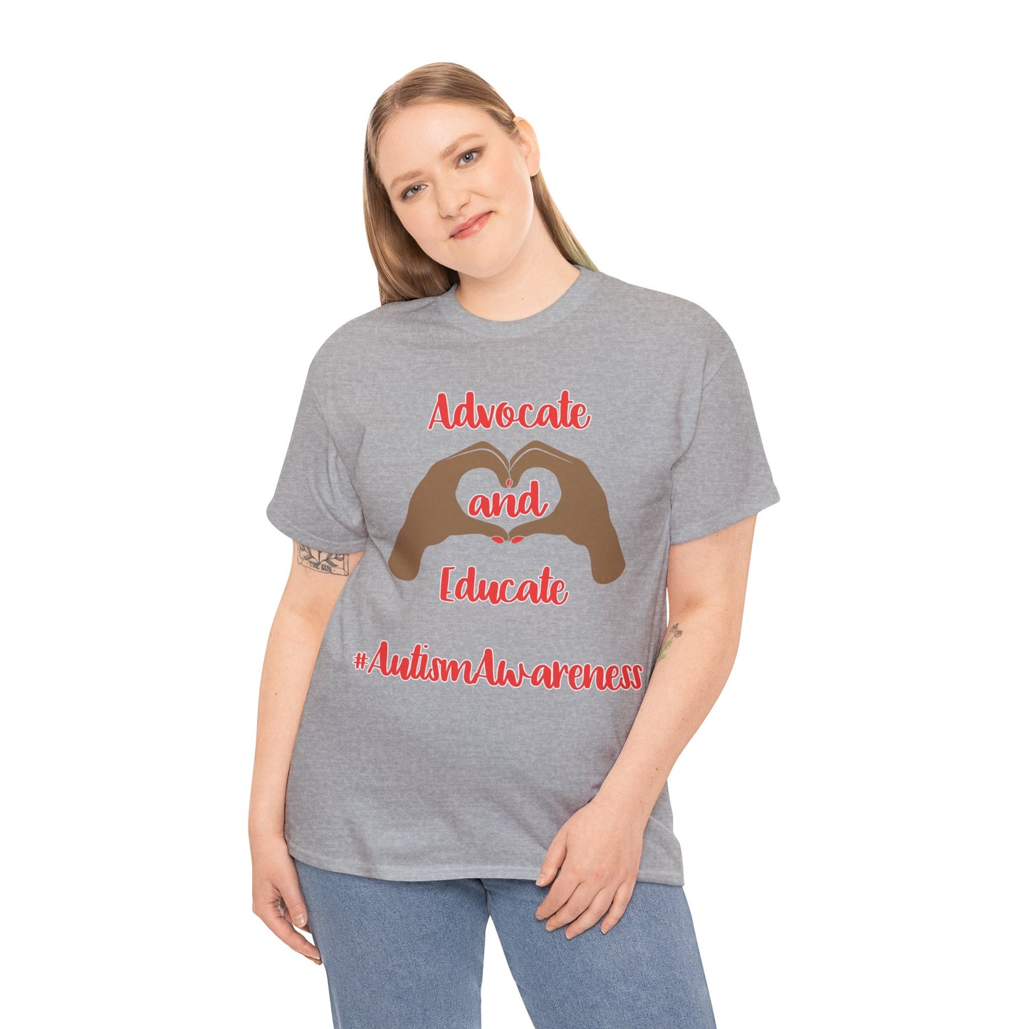 "Advocate and Educate" Unisex Heavy Cotton Tee