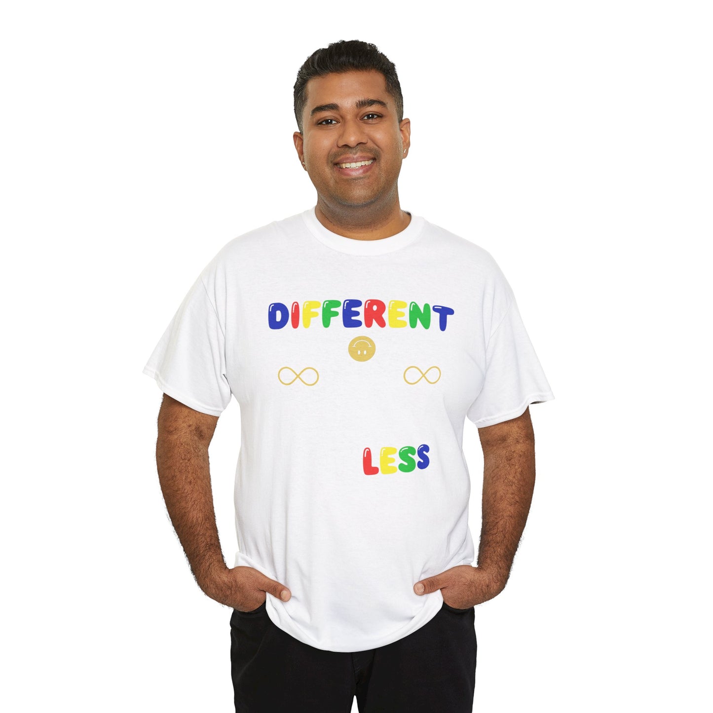 Different NOT Less Colorful (no hashtag) Unisex Heavy Cotton Tee