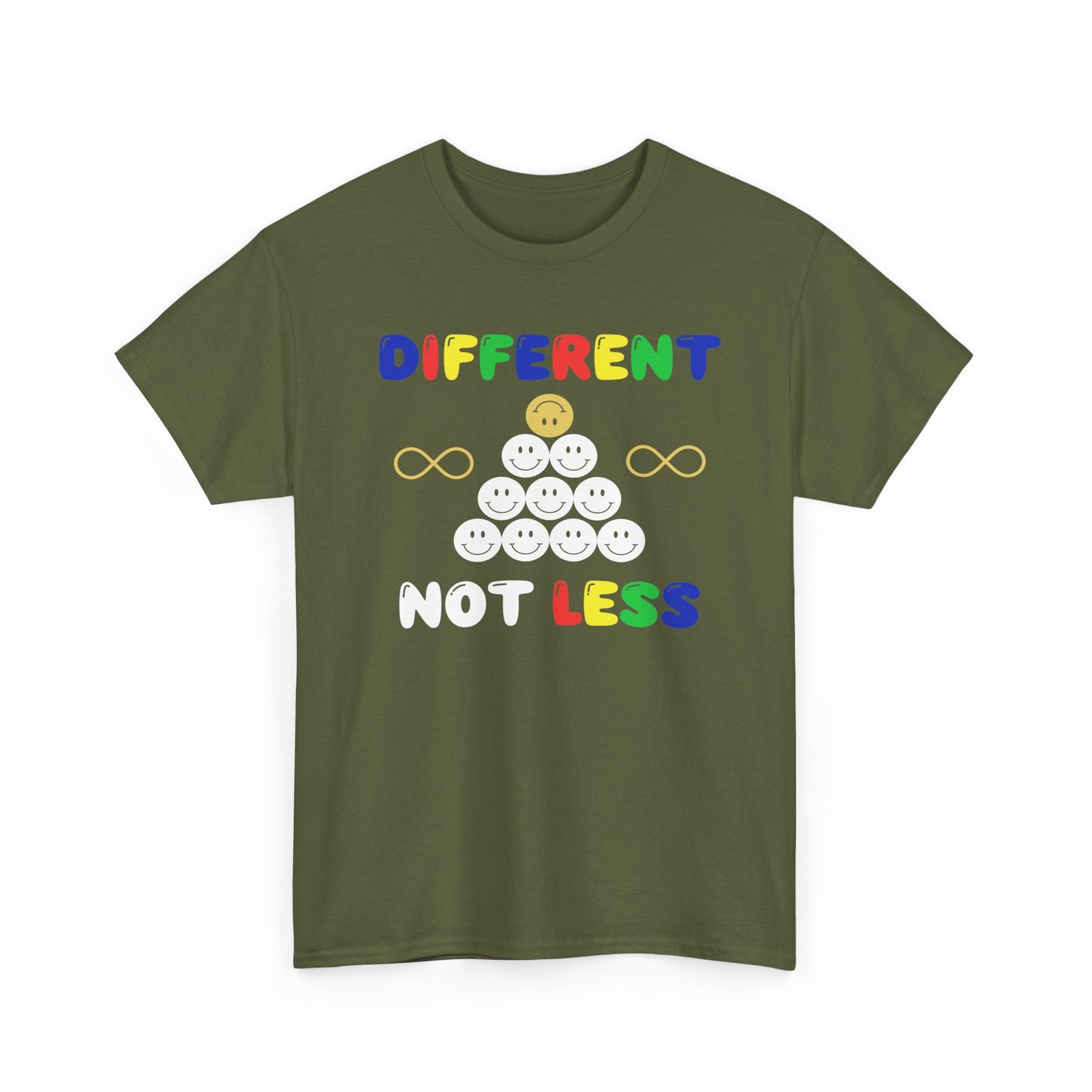 Different NOT Less Colorful (no hashtag) Unisex Heavy Cotton Tee