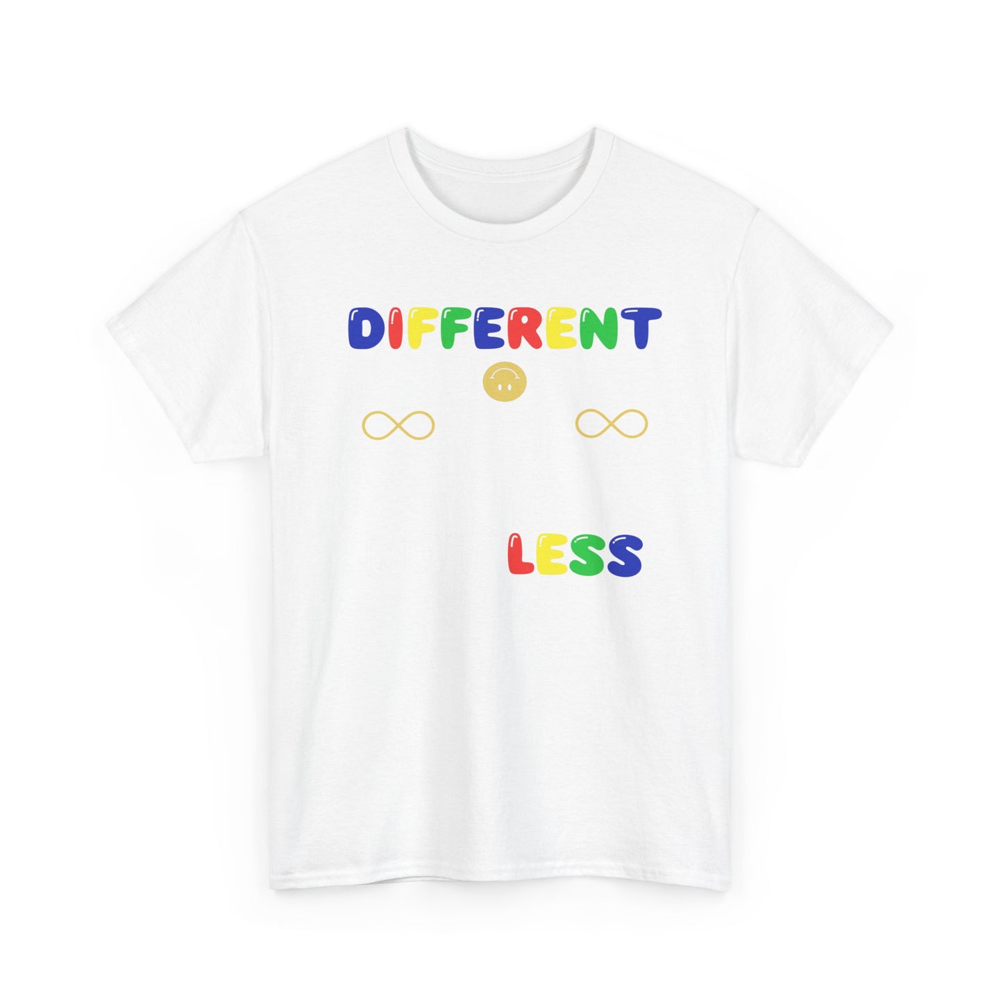 Different NOT Less Colorful (no hashtag) Unisex Heavy Cotton Tee