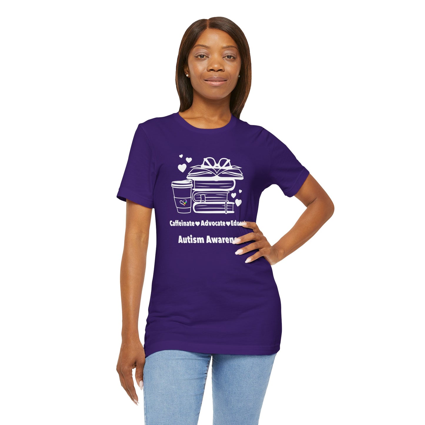 Caffeinate Advocate Educate Unisex Jersey Short Sleeve Tee