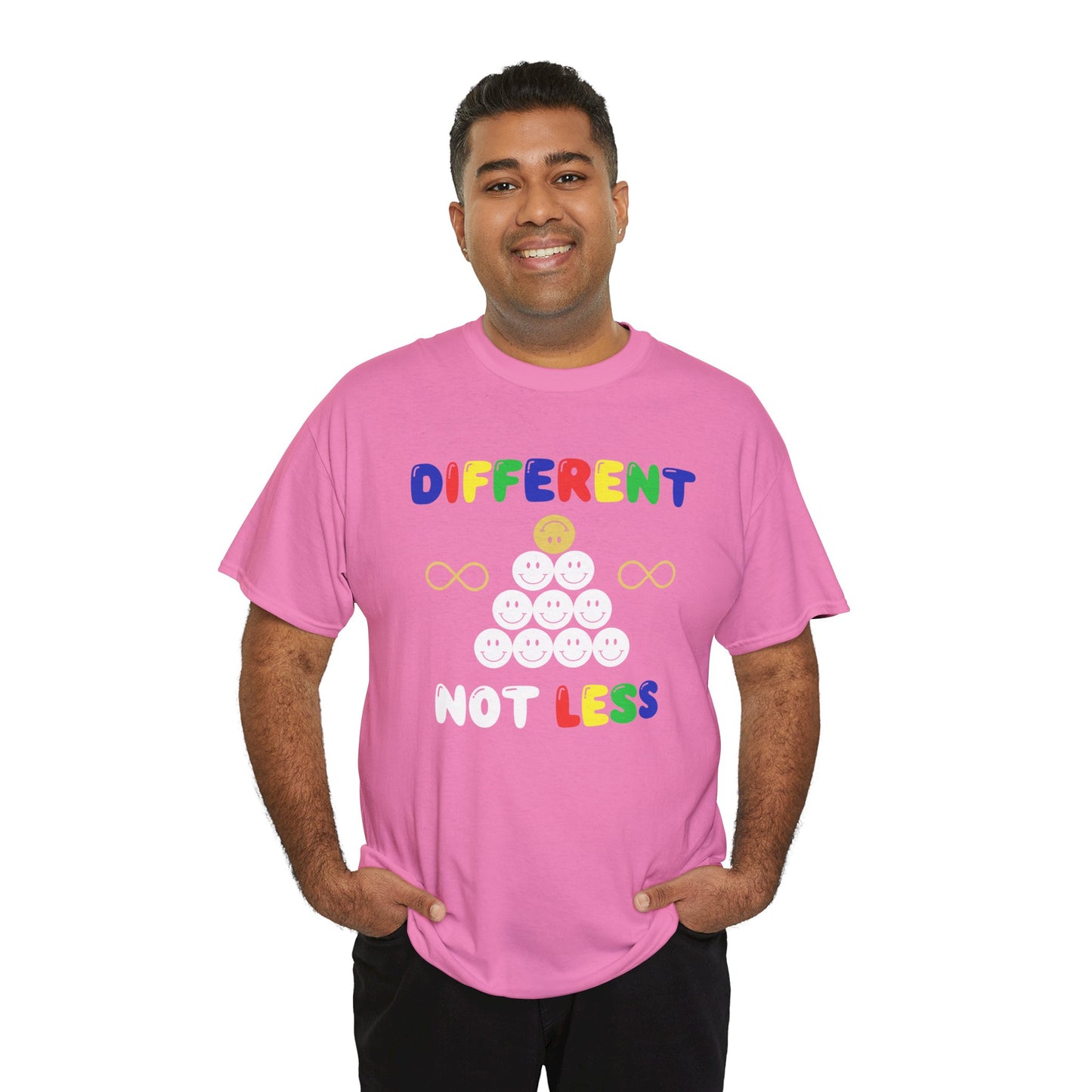 Different NOT Less Colorful (no hashtag) Unisex Heavy Cotton Tee