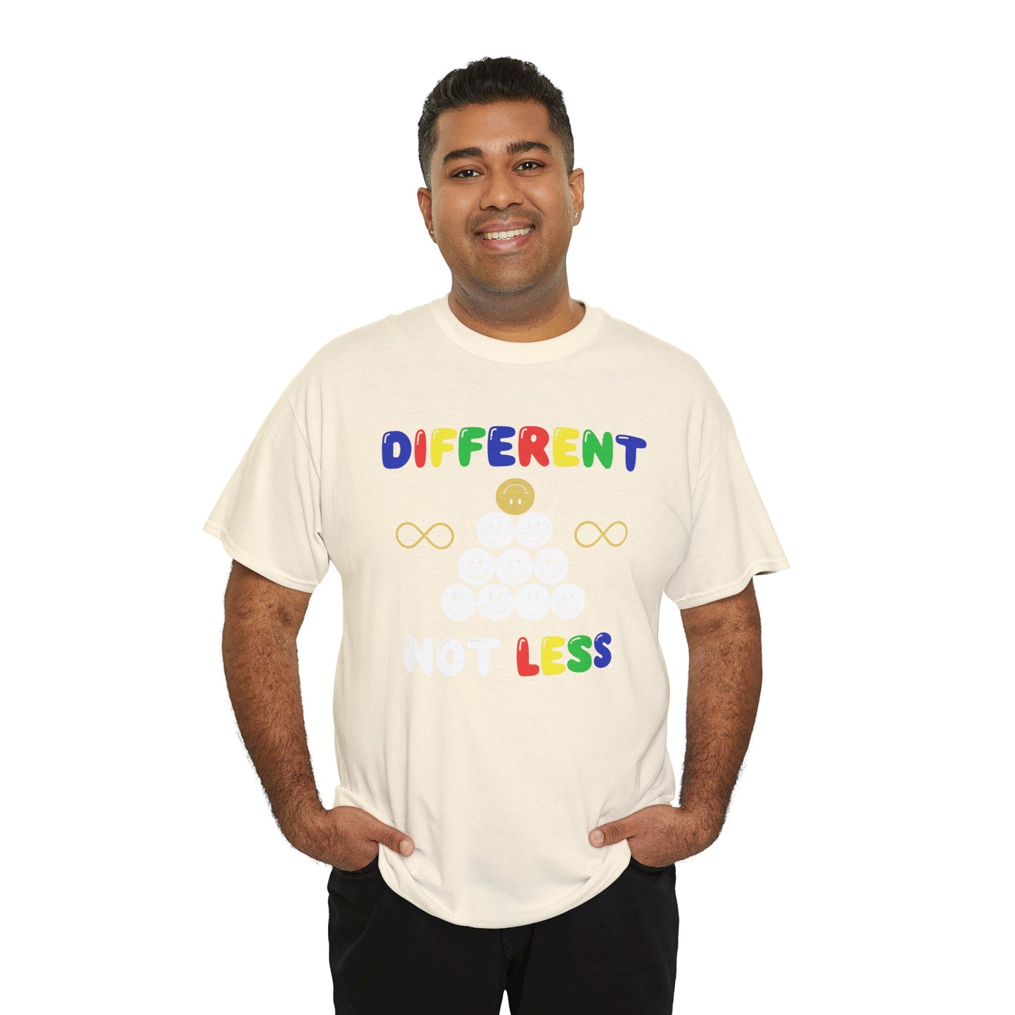 Different NOT Less Colorful (no hashtag) Unisex Heavy Cotton Tee