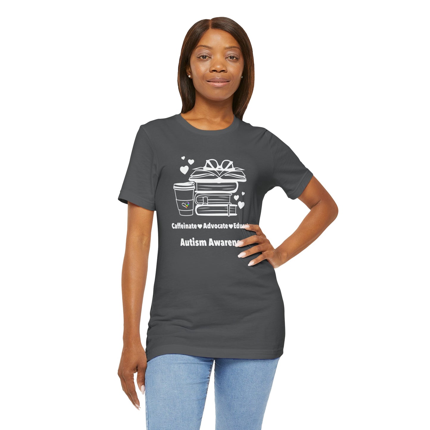 Caffeinate Advocate Educate Unisex Jersey Short Sleeve Tee