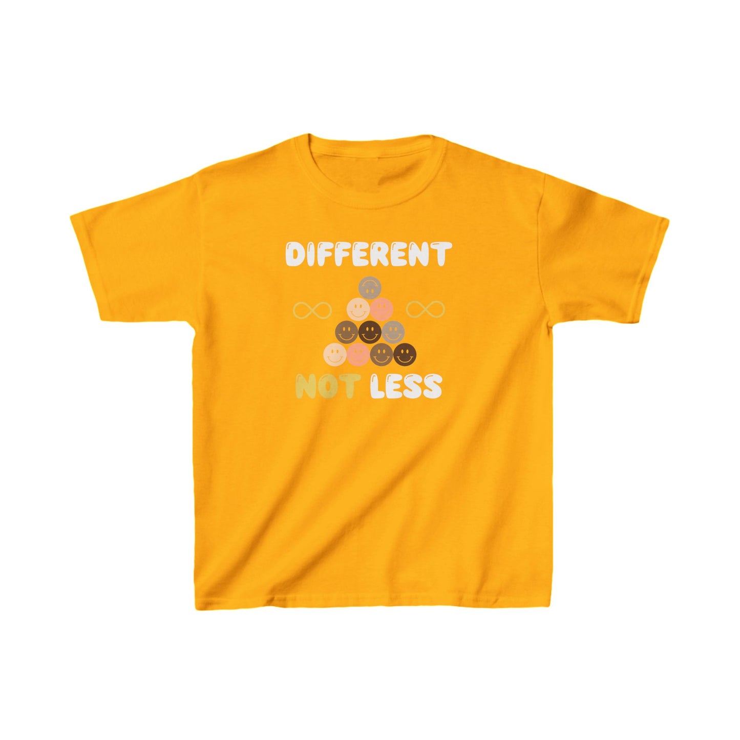 "Different NOT Less" Kids Heavy Cotton™ Tee