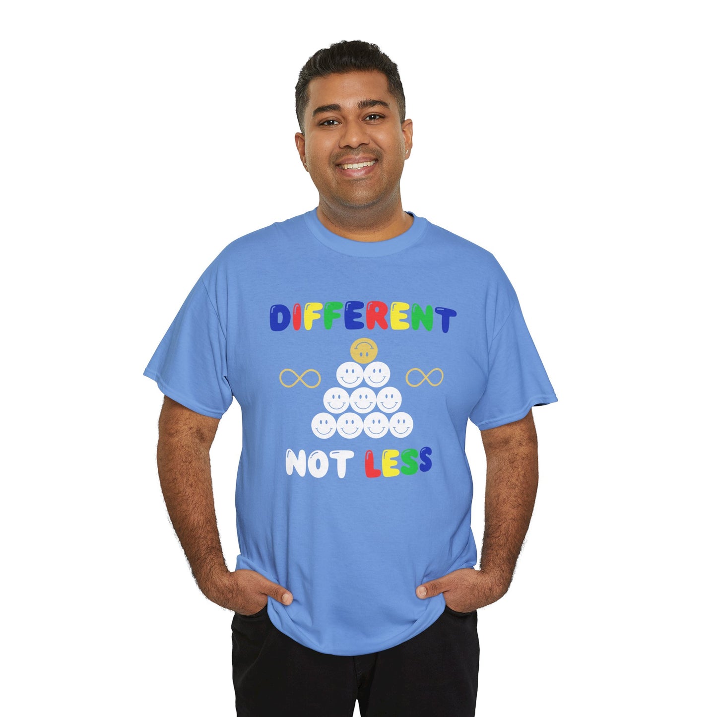 Different NOT Less Colorful (no hashtag) Unisex Heavy Cotton Tee