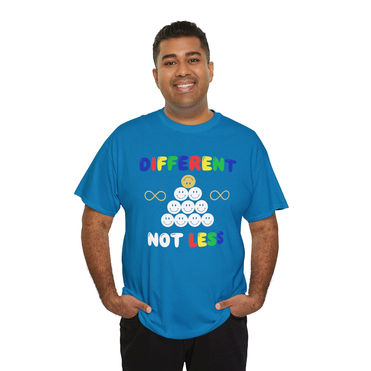 Different NOT Less Colorful (no hashtag) Unisex Heavy Cotton Tee